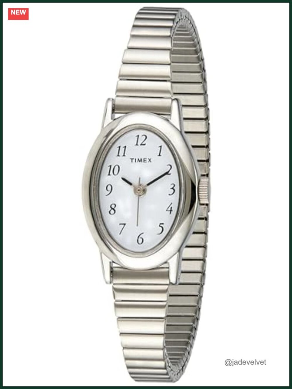 Timex Cavatina Oval Brass Watch Expansion Band Analog Quartz